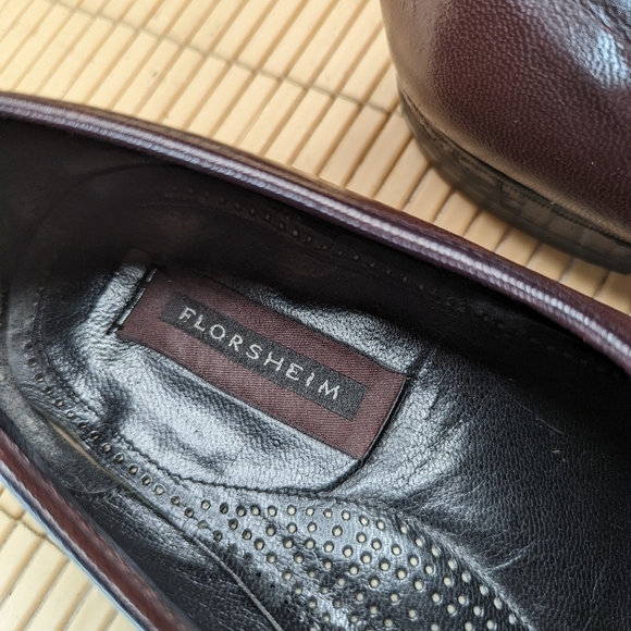 Florsheim Men's Loafer  Size 12 EEE Como Black Cherry/ Burgundy Dress Shoes - Picture 10 of 11